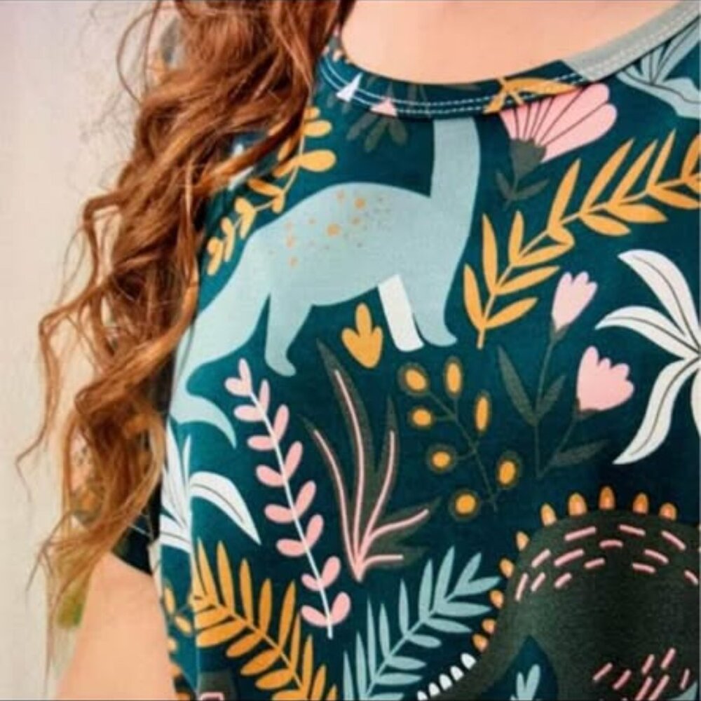 Ladies XL Dinosaur Print Dress 10.00 - Picture 3 of 14